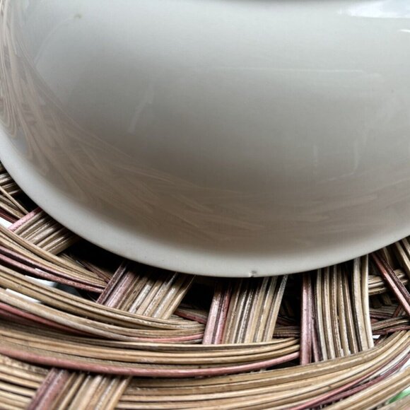 Vintage Harkerware Mint Stone China Oven Proof Divider Dish  Tablescaping MCM - Picture 7 of 8